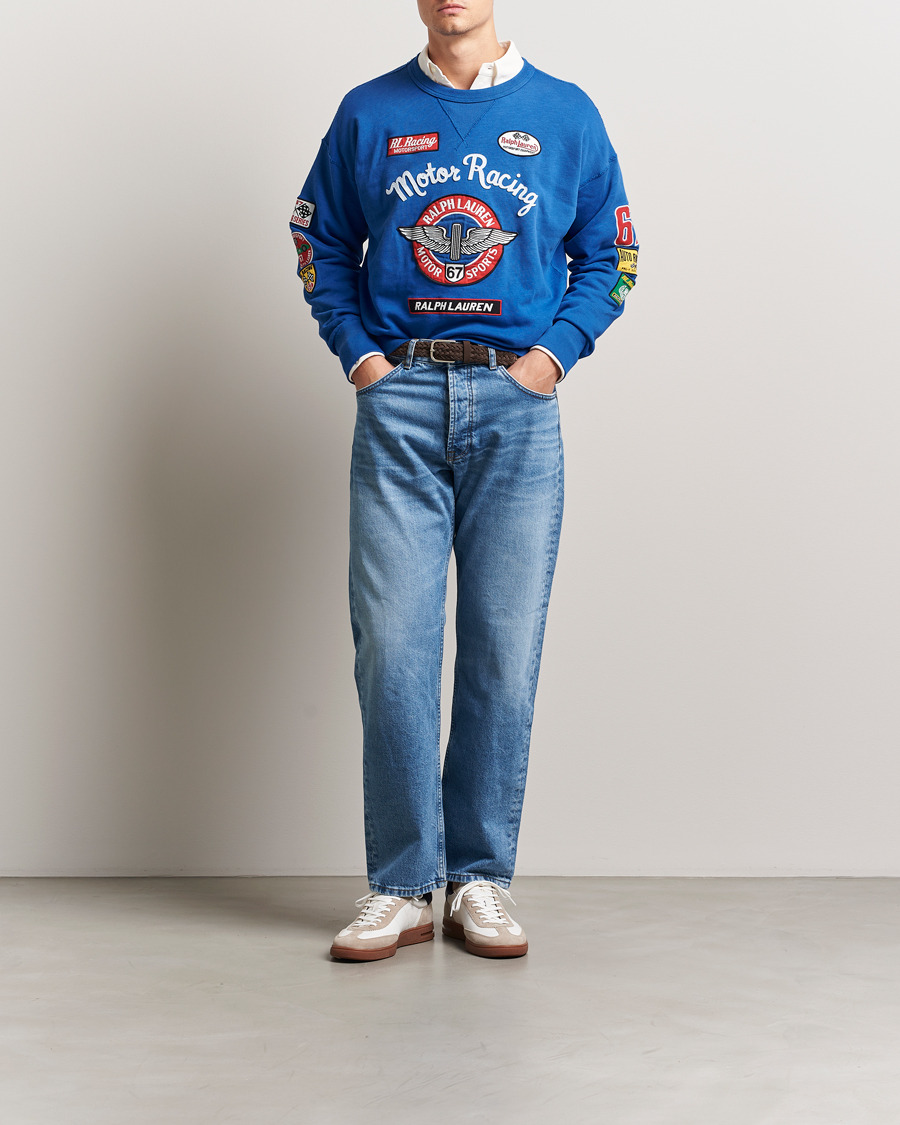 Polo Ralph Lauren Vintage Fleece Motor Racing Sweatshirt Heritage Blue