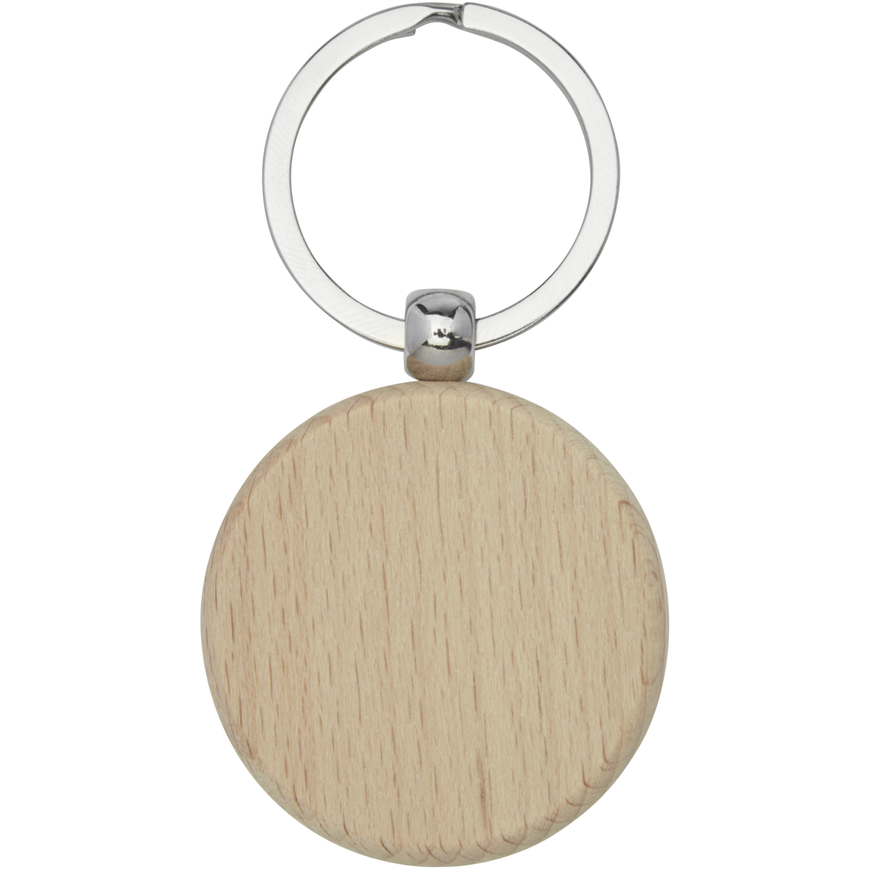 EgotierPro 118120 - Porte-clés rond Giovanni en bois de hêtre