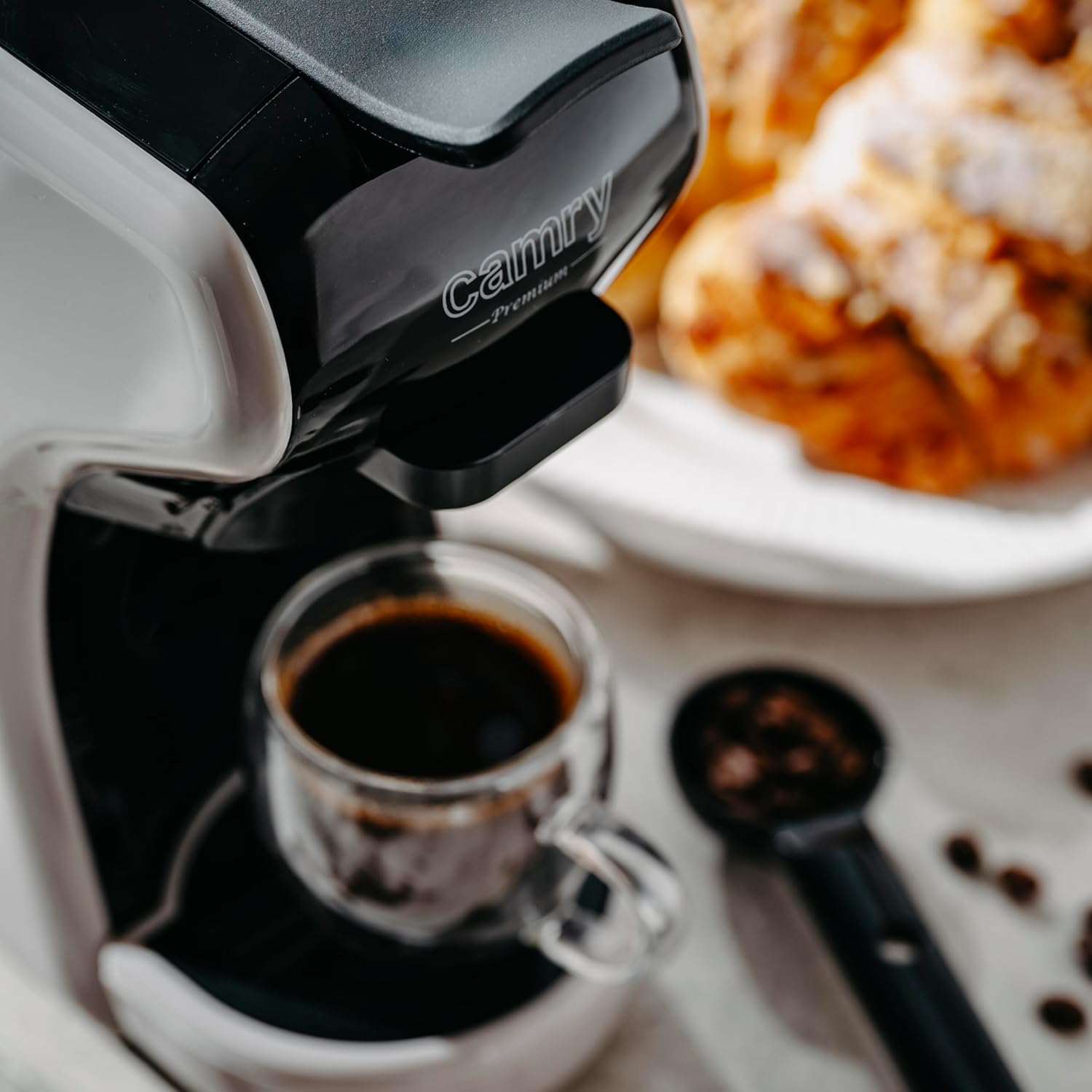 CAMRY Kapselkaffeemaschine CR 4414 mit 0,6L Wasserta 19 Padmaschine kompakt Bar - Espressomaschine 3000W Kompatibel mit Nespresso, Dolce Gusto, Lavazza & mehr - Einfache 3-Knopf-Bedienung