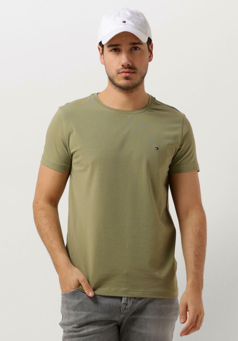 TOMMY HILFIGER olijf tommy hilfiger t-shirt stretch slim fit tee
