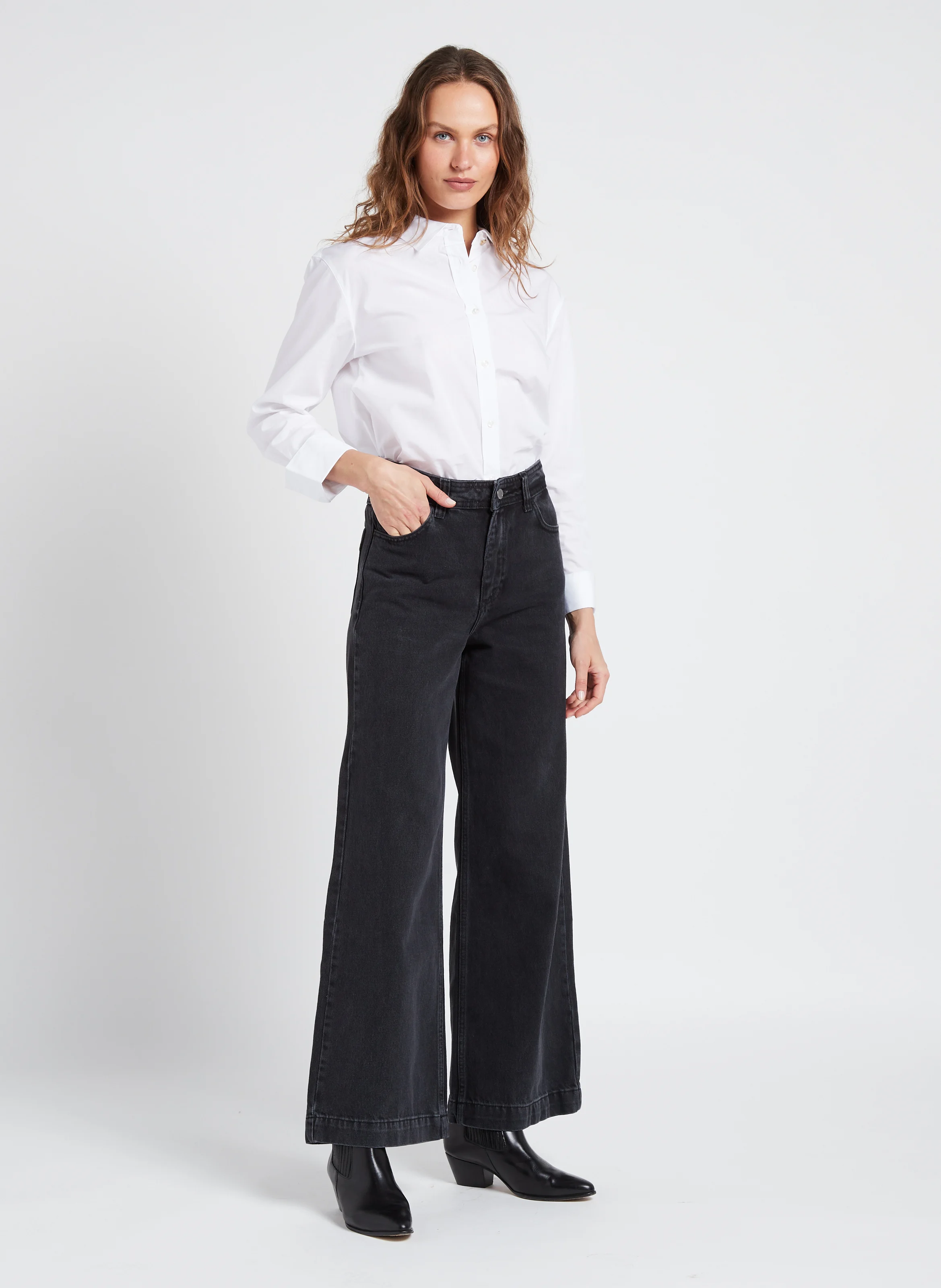 Jean baggy en coton | Noir