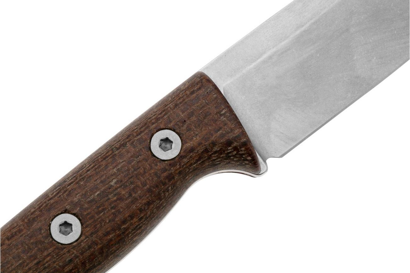 White River Knives Ursus Cub UR35-BNA CPM Magnacut, Natural Burlap Micarta bushcraftmes, Kydex schede met firesteel