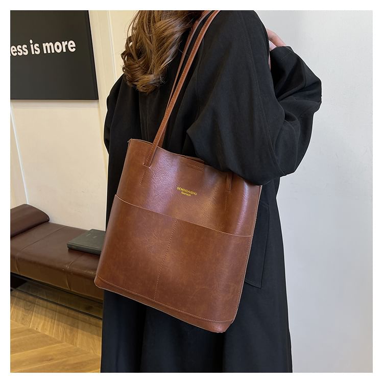 Kleevelind - Set: Kunstleren Tote Bag + Flap Pouch