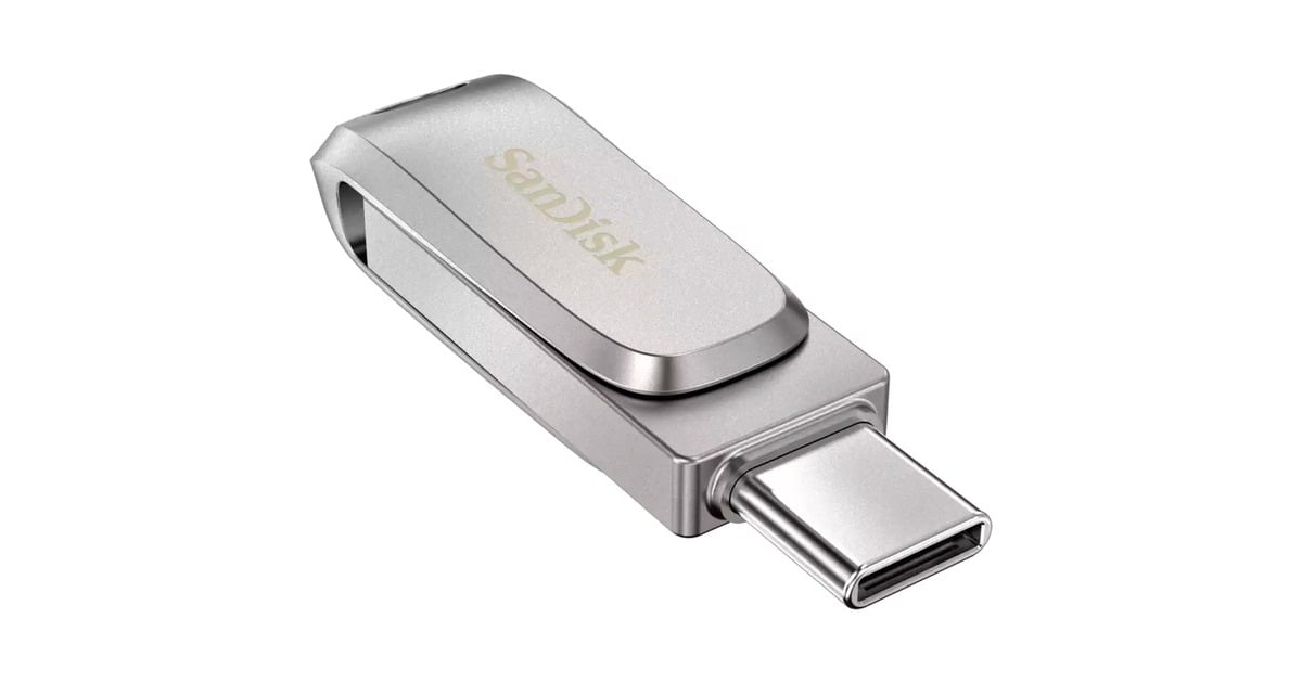 SanDiskUltra Dual Drive Luxe 256 GB usb-stick  (Zilver, USB-A 3.2 Gen 1, USB-C 3.2 Gen 1)