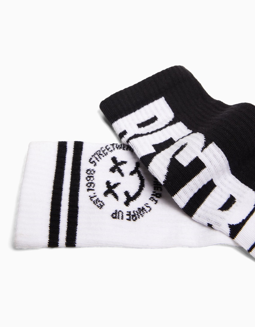 Conjunto de 3 meias estampadas