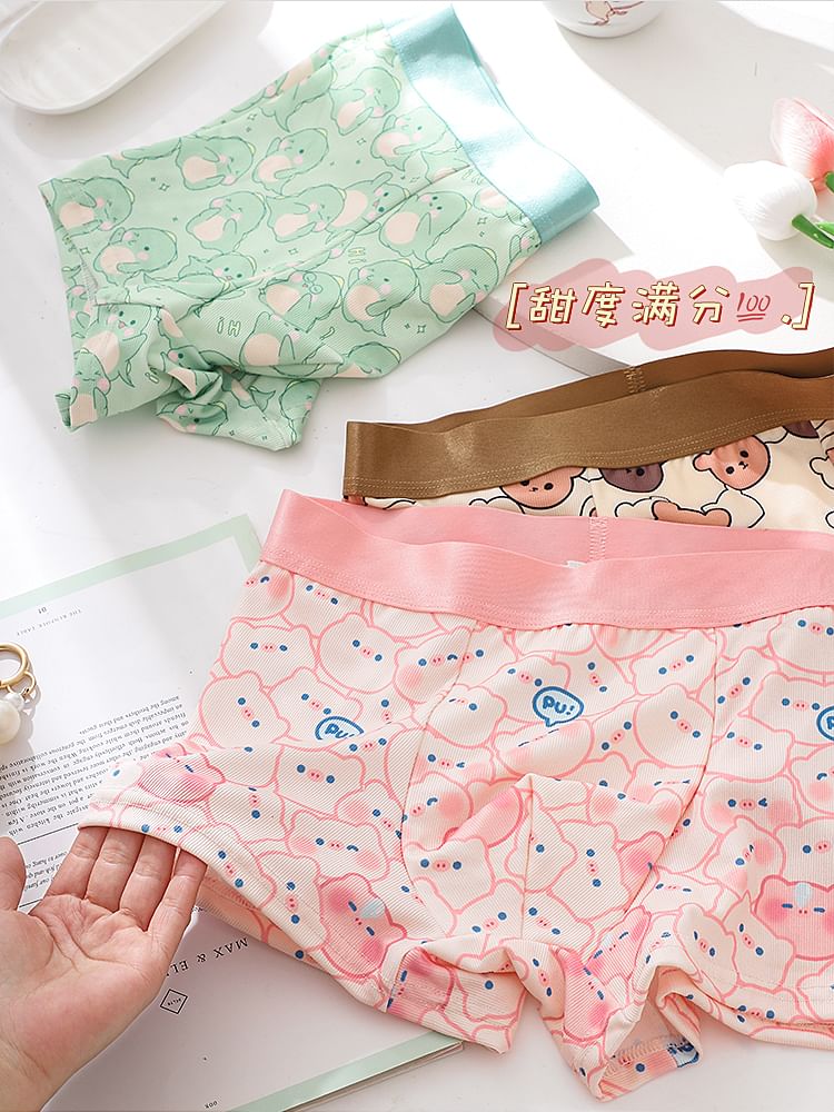 Pancherry - Cartoon Print Boxershorts / Set