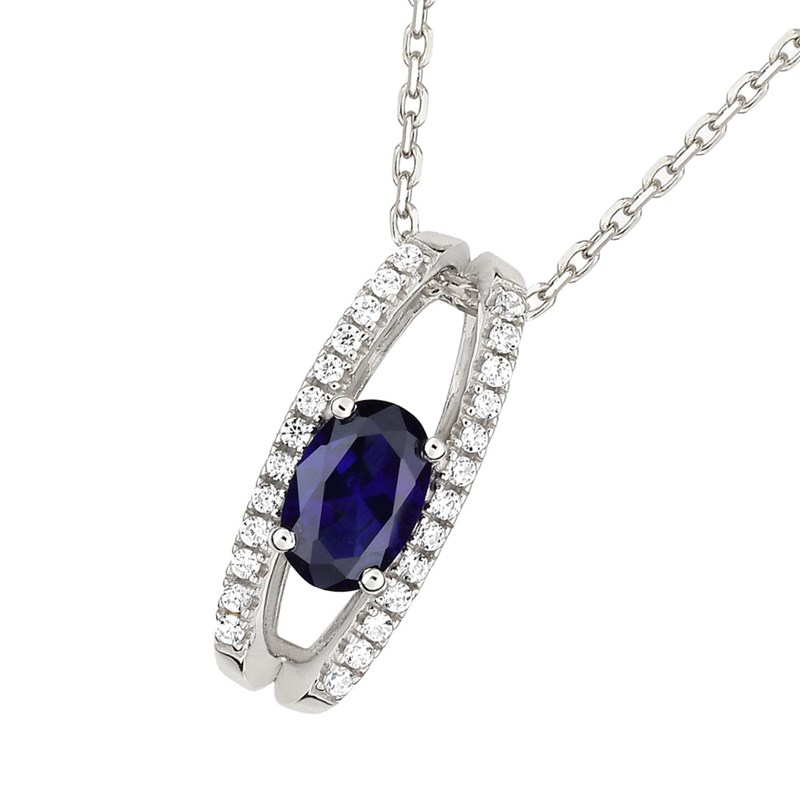 Collier Femme - Or 18 Carats - Diamant 0,1 Carats - Longueur : 42 cm