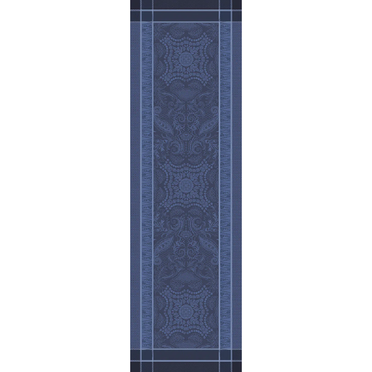Chemin de table antitache déperlant coton & autres fibres bleu 54X180