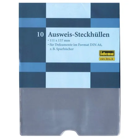 Idena Ausweis-Steckhülle für DIN A6, 157x111mm, transparent