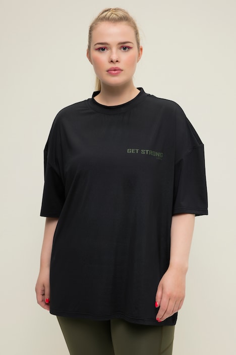 Oversize-Shirt, Statement-Print, U Rückenprint, Rundhals, Halbarm