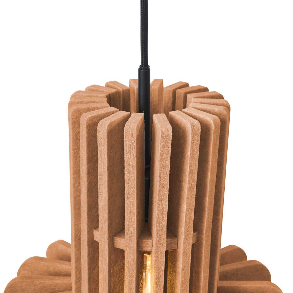 Retro hanglamp zwart met oranje 3-lichts - Felt