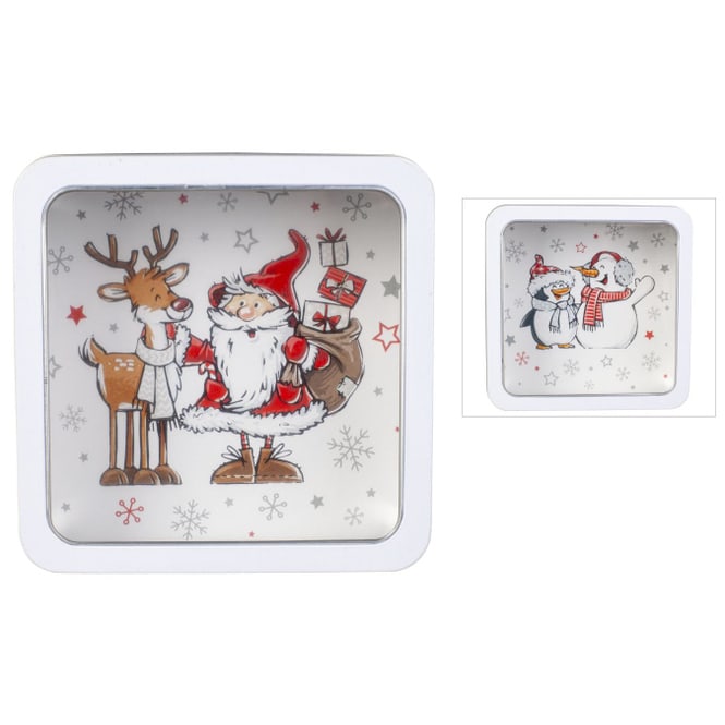 Gebäckdose - Weihnachten - ca. 17,5 x 17,5 cm - 1 Stück