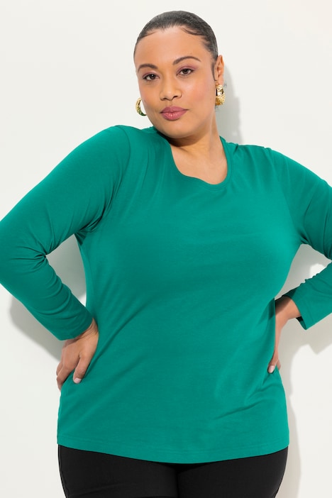 Shirt, Slim, Rundhalsausschnitt, Langarm