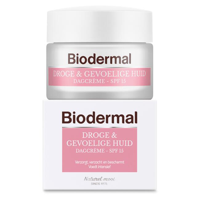 Biodermal Dagcrème Droge & Gevoelige Huid SPF 15 50 ML