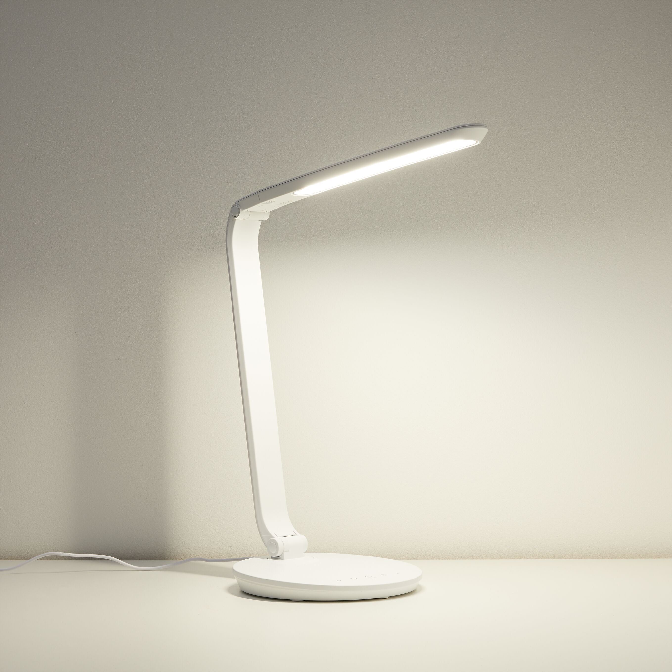 FONDI Bürotischleuchte - Weiss / B: 34.0 cm x T: 20.0 cm x H: 60.0 cm