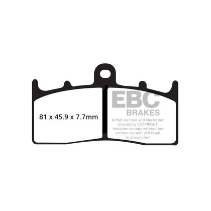 Plaquettes de freins EBC Sinter Métal Fritté avant (spécial ABS selon modèle)