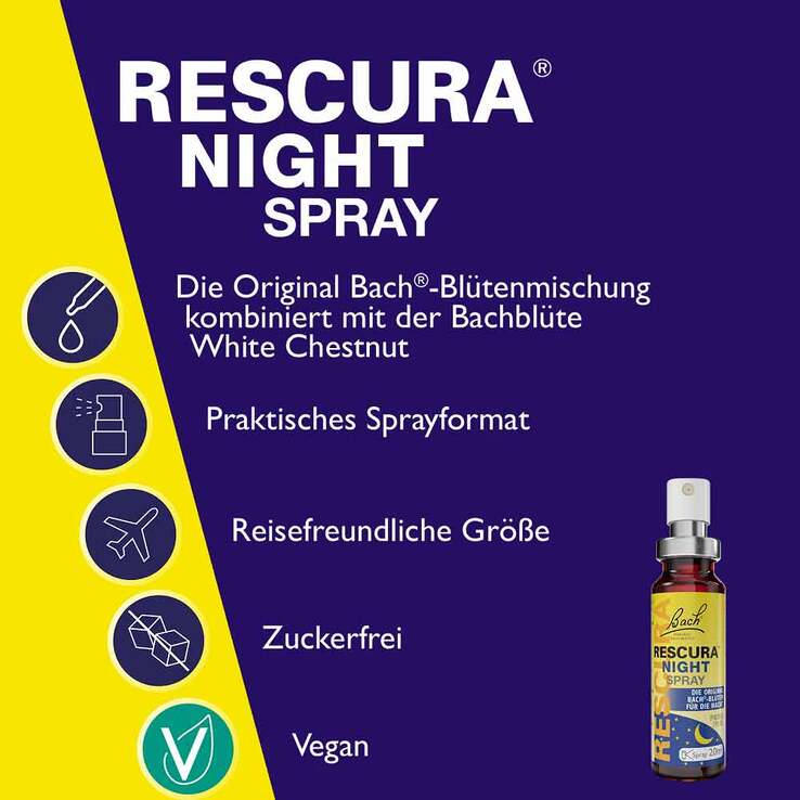 Bachblüten Original Rescura Night Spray mit Alkohol, 20 ml