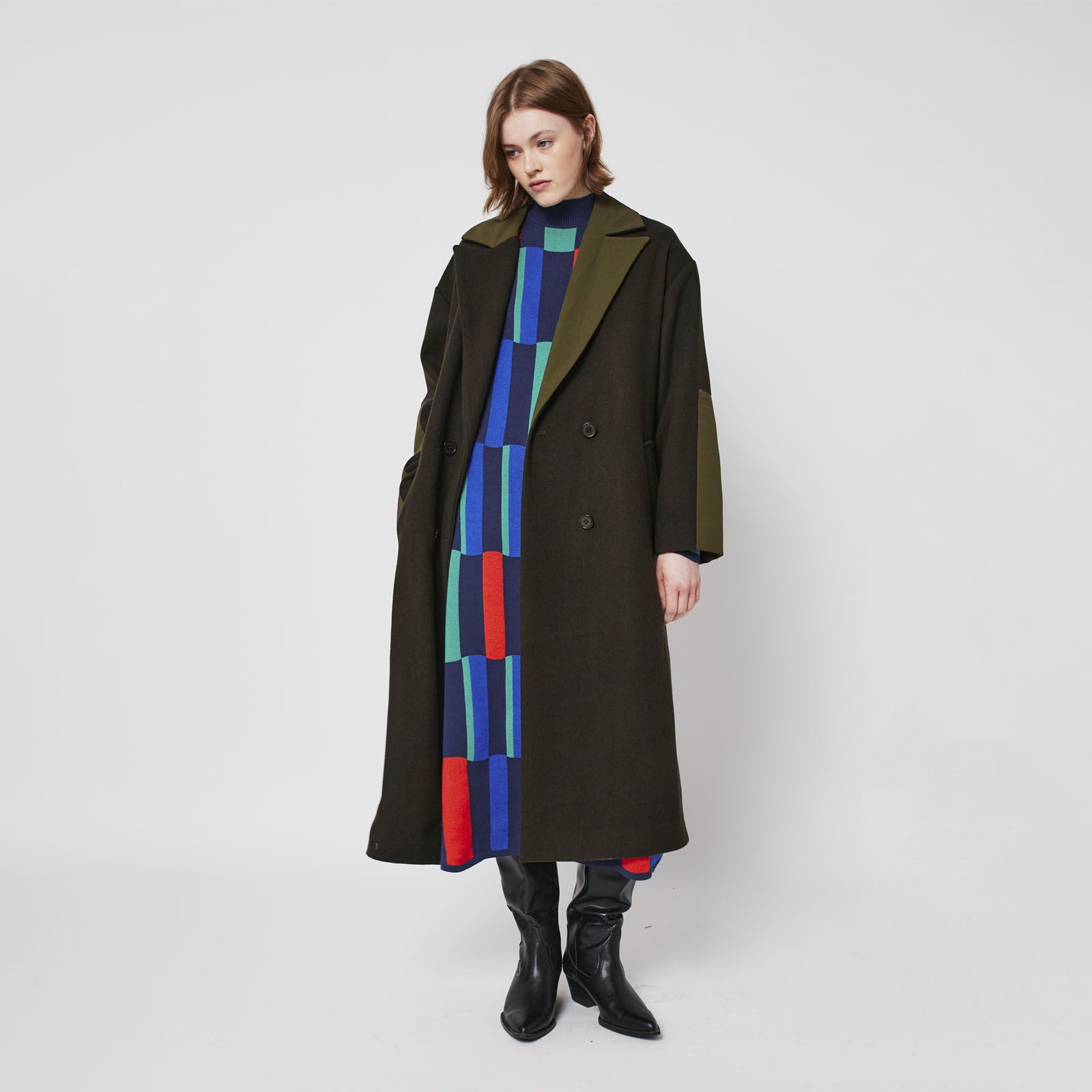 Kleid Geometric Jacquard