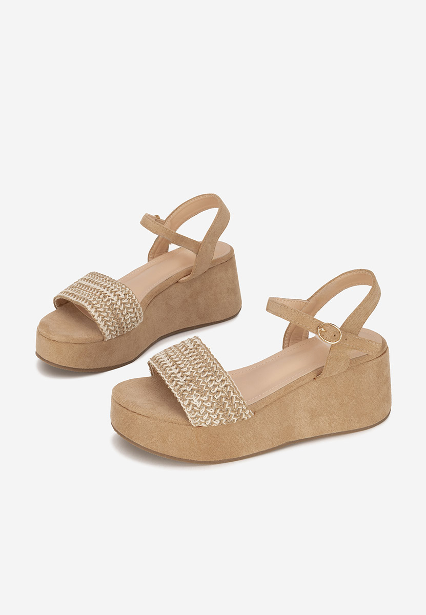Sandales à plateforme kaki Yvania
