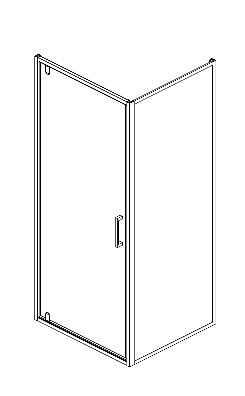 Best Design Baron-H douchecabine swingdeur 100x100cm zwart