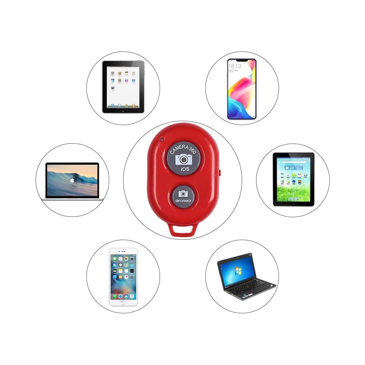 NÖRDIC Bluetooth lukker for mobiltelefon, surfeplate og kamera 10m