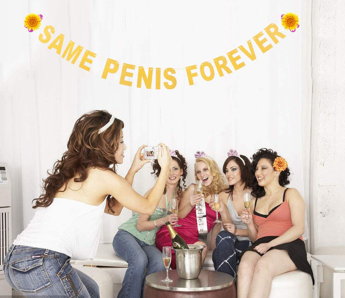 Bachelorette Party Girlande Party Dekoration Funny Junggesellinnenabschied Accessoire - Gold / Lila