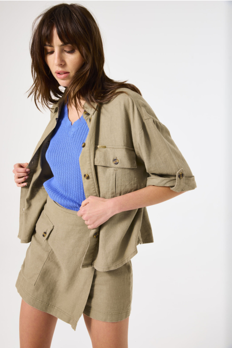 Garcia groene dames blouse