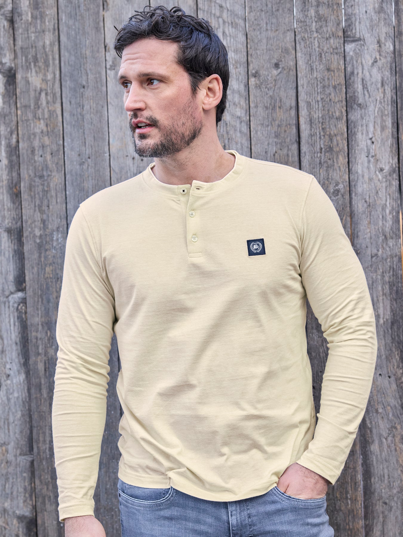 Serafino-Langarmshirt für Herren