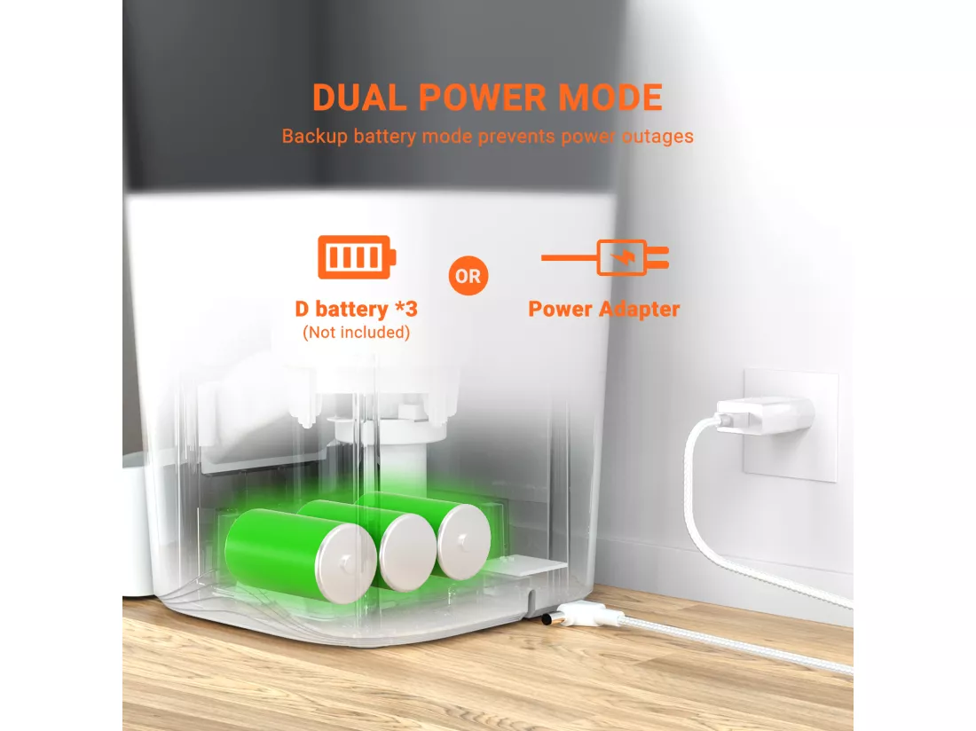 3L WIFI Distributeur Croquettes Chats/Chiens Télécommande de téléphone portable LCD,Adaptateur secteur/batterie,10 Repas par Jour- APP Contrôle,Noir