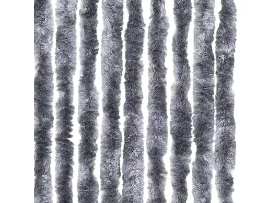 Rideau anti-mouches argenté 100x200 cm chenille