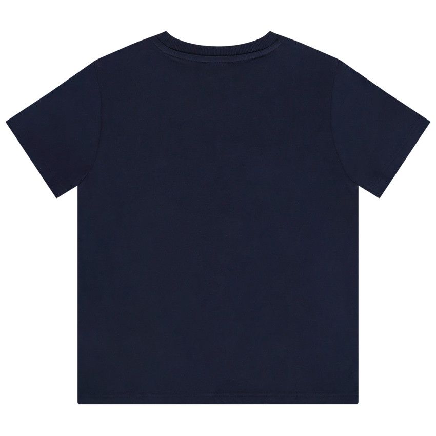 T-shirt manches courtes print ananas effet fluo pour garçon - Bleu marine