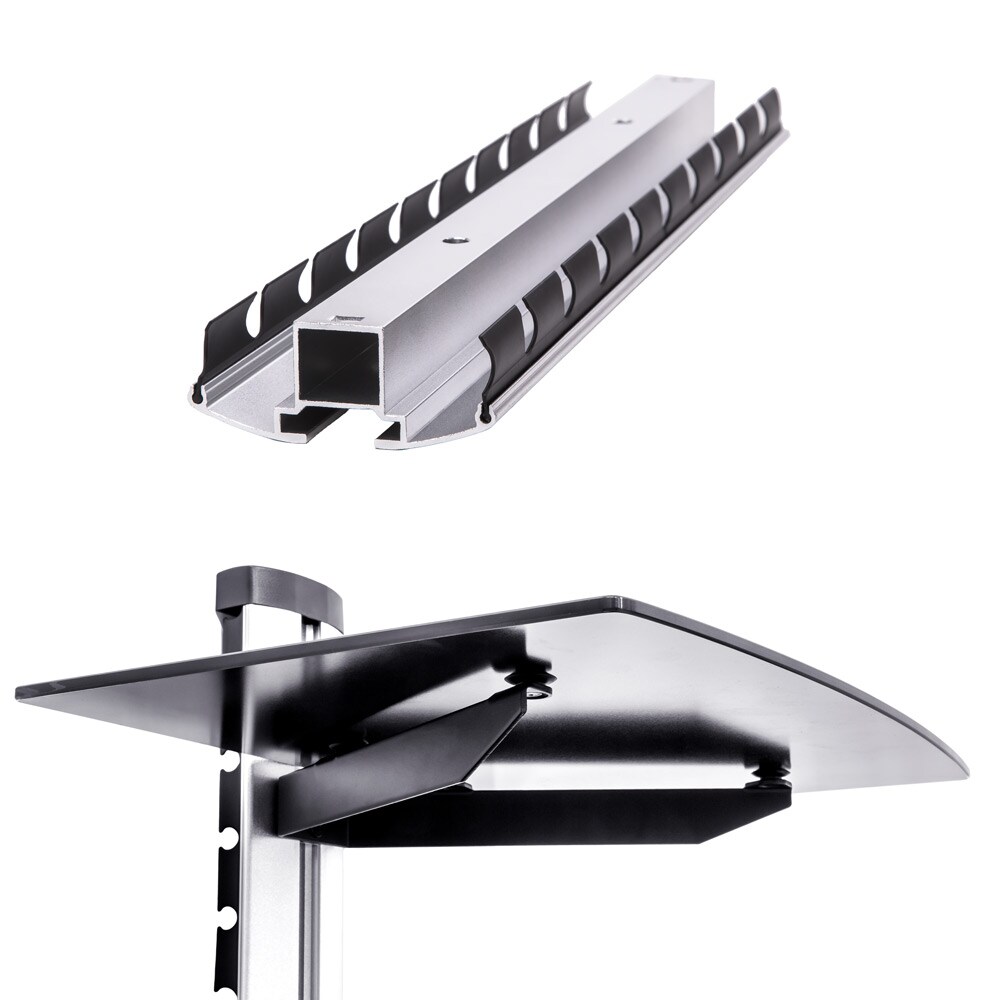 tectake® Wandregal, mit 2 Ablagen, höhenverstellbar, 44 x 42 x 34 cm