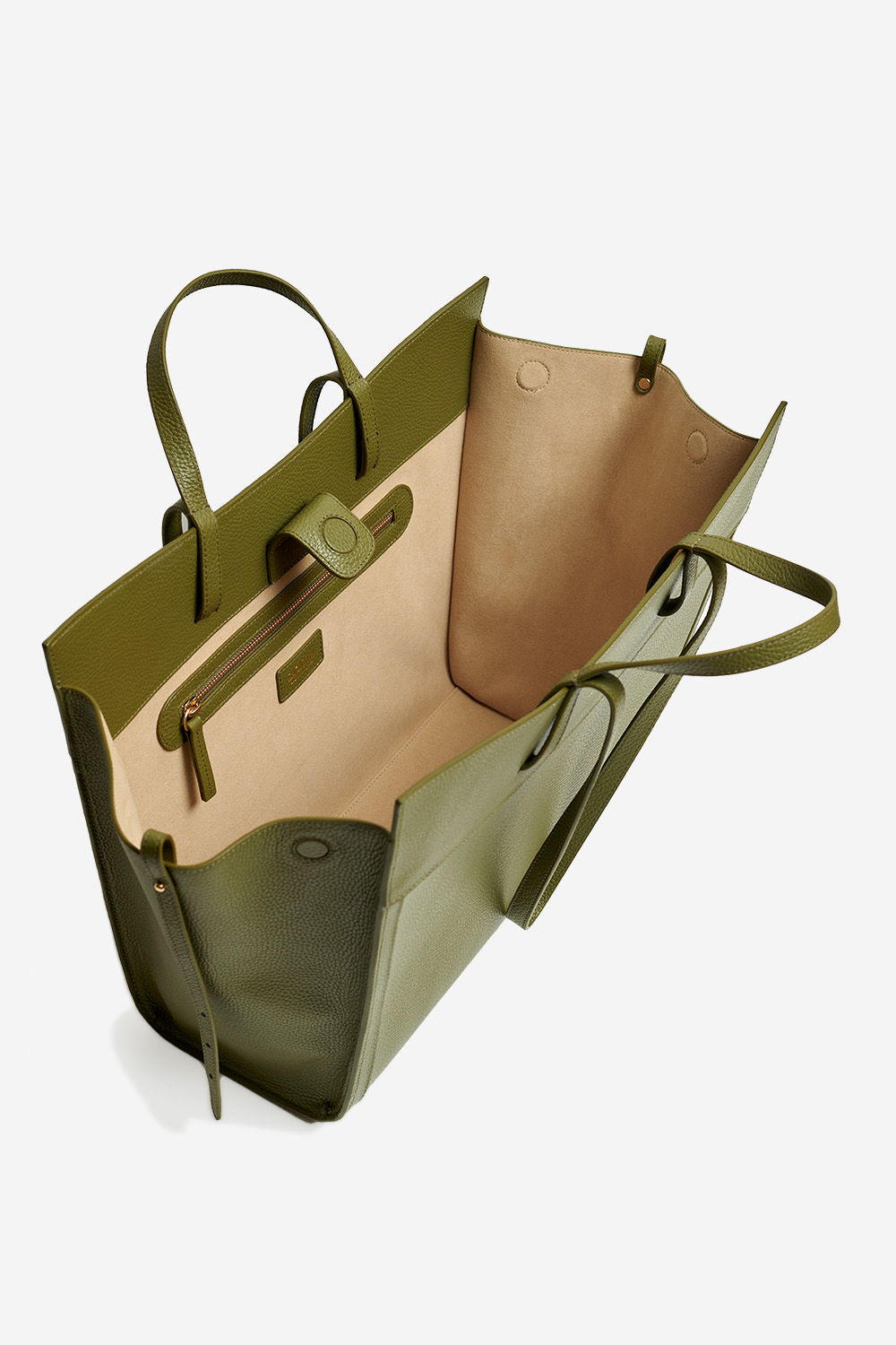 Shopping leather shoulder bag