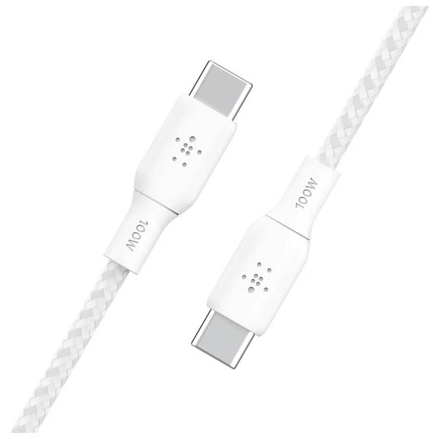 Belkin Câble USB-C vers USB-C 100W renforcé (blanc) - 2 m