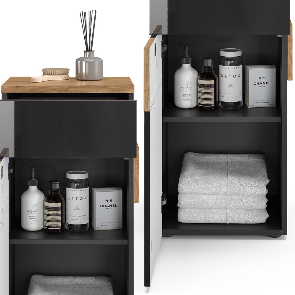 Vicco Midischrank Badschrank Badezimmerschrank Eden 2 Fächer Tür Schublade ANT