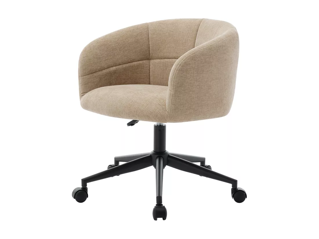 Chaise de bureau - Tissu texturé - Beige - NOMITIO