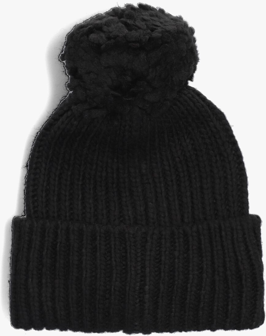 zwarte ugg muts chunky rib beanie knit pom set