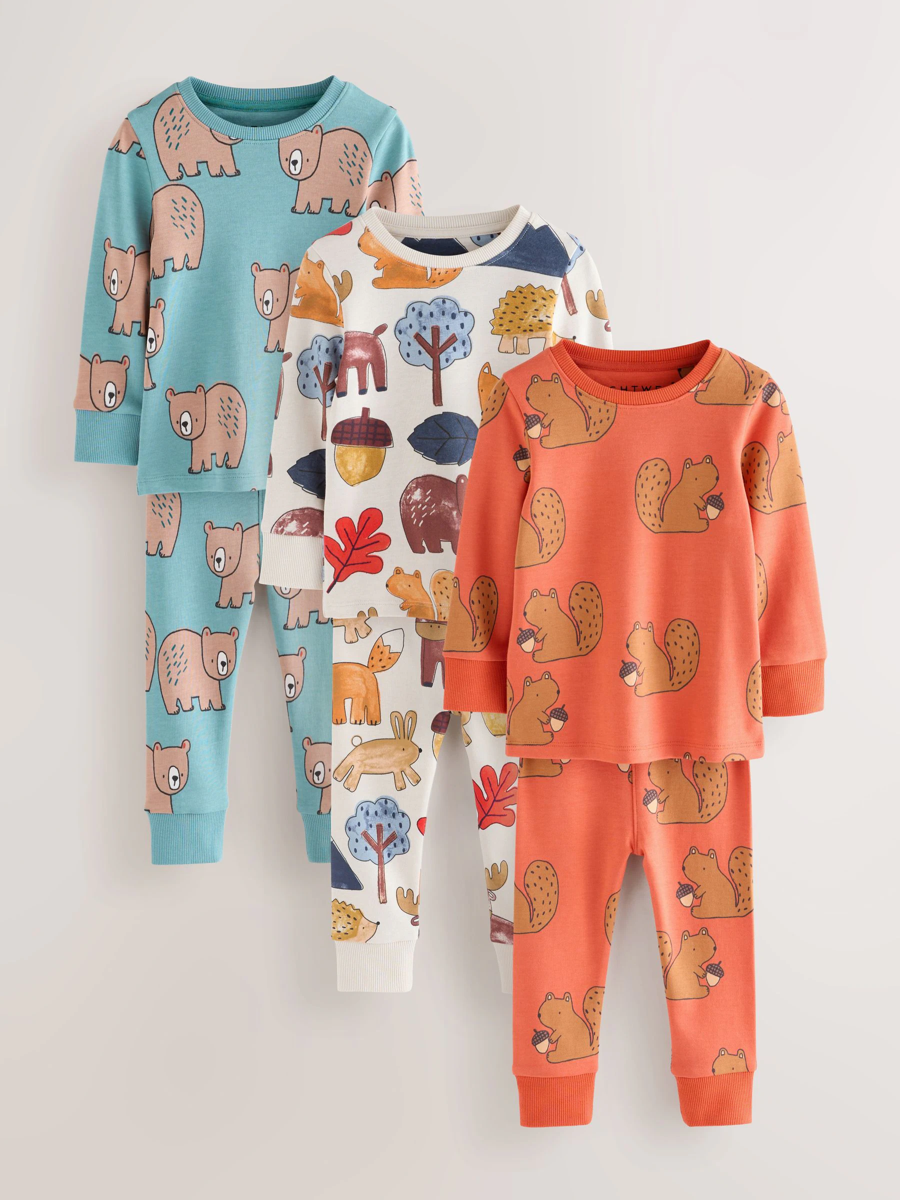 Multi - Verpakking van 3 knusse pyjama's (9 mnd-8 jr)