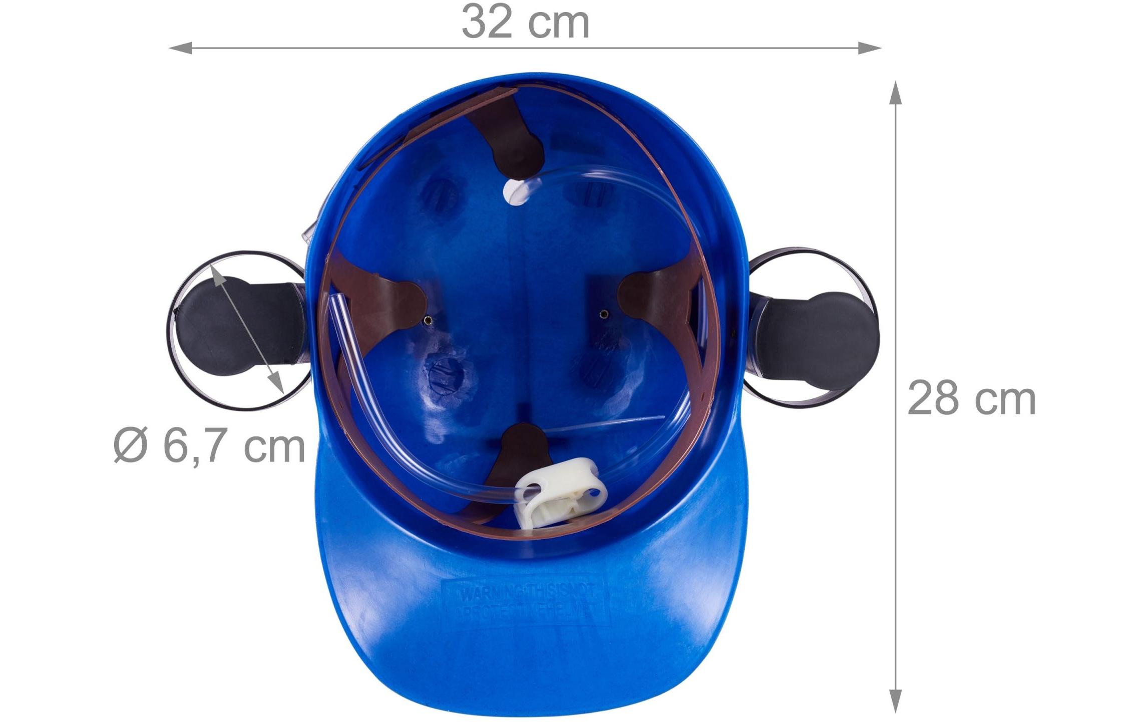 Partyaccessoire Trinkhelm 13 x 32 cm, BlauParty Bierhelm