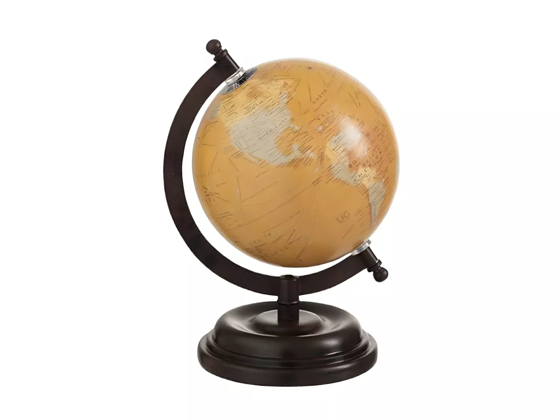 Globe Terrestre sur Pied Bois 