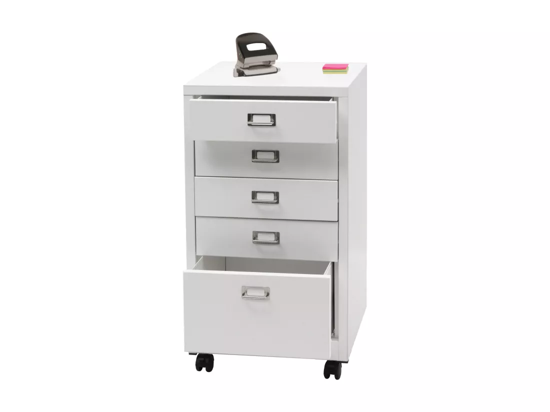 Caisson à roulettes MCW-L49, blanc