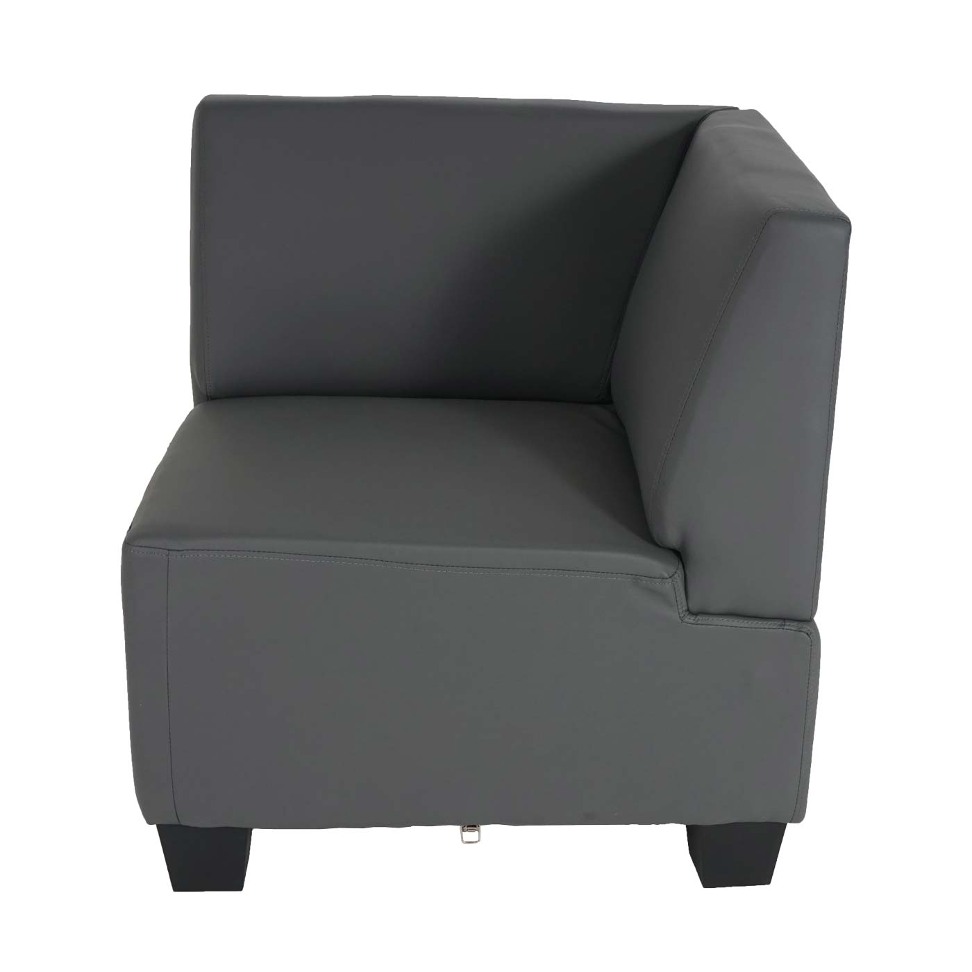 Modular Sofa-System Couch-Garnitur Lyon 4-1-1, Kunstleder ~ dunkelgrau