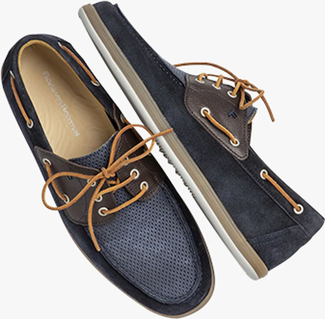 FLORIS VAN BOMMEL donkerblauwe floris van bommel veterschoenen sfm-30299
