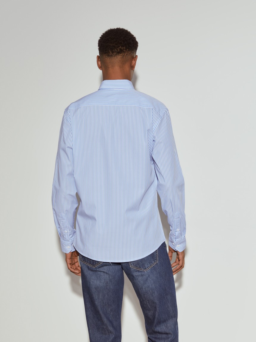 Camisa de riscas slim fit