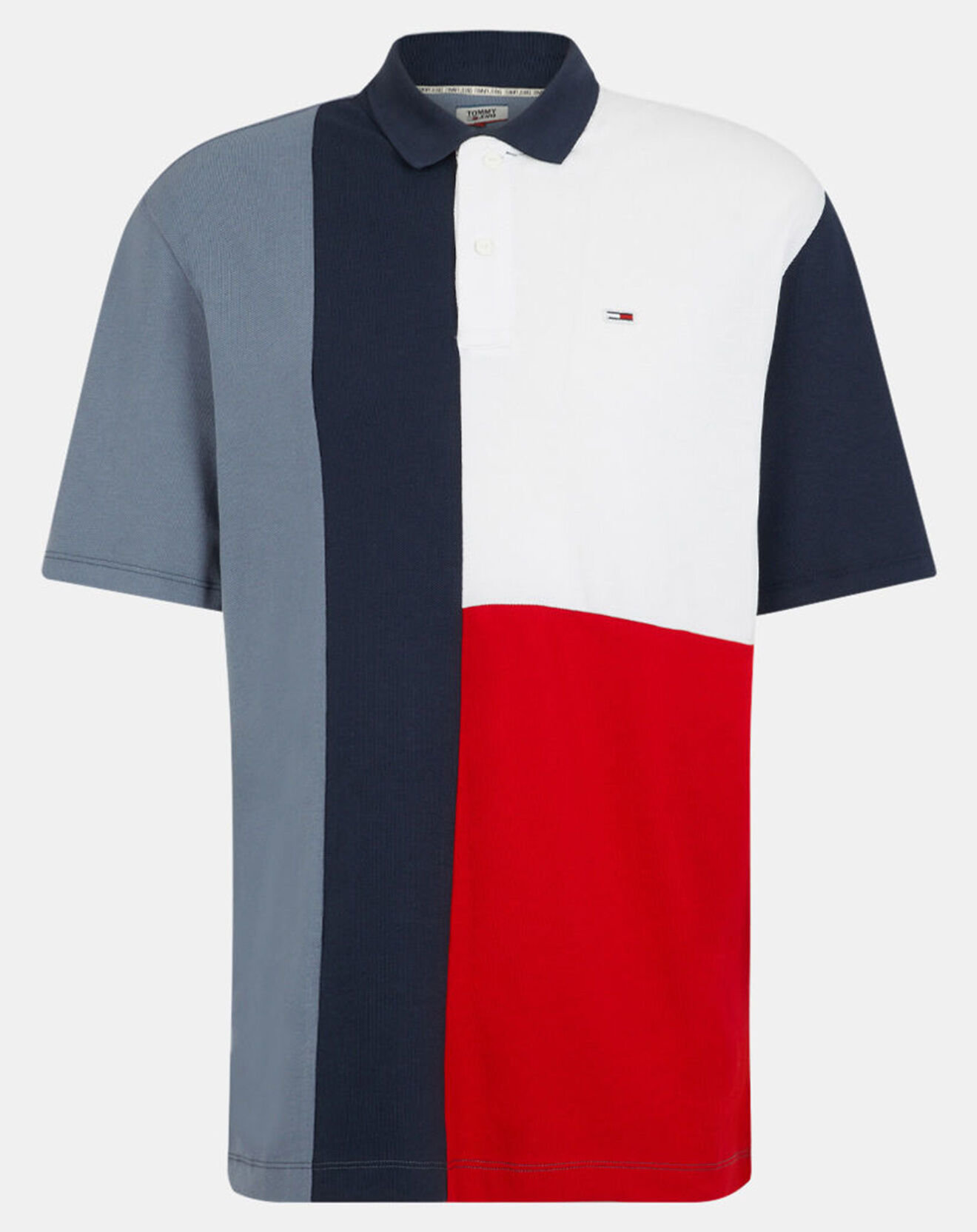 Tommy Jeans Polo Colorblock bleu/rouge/blanc