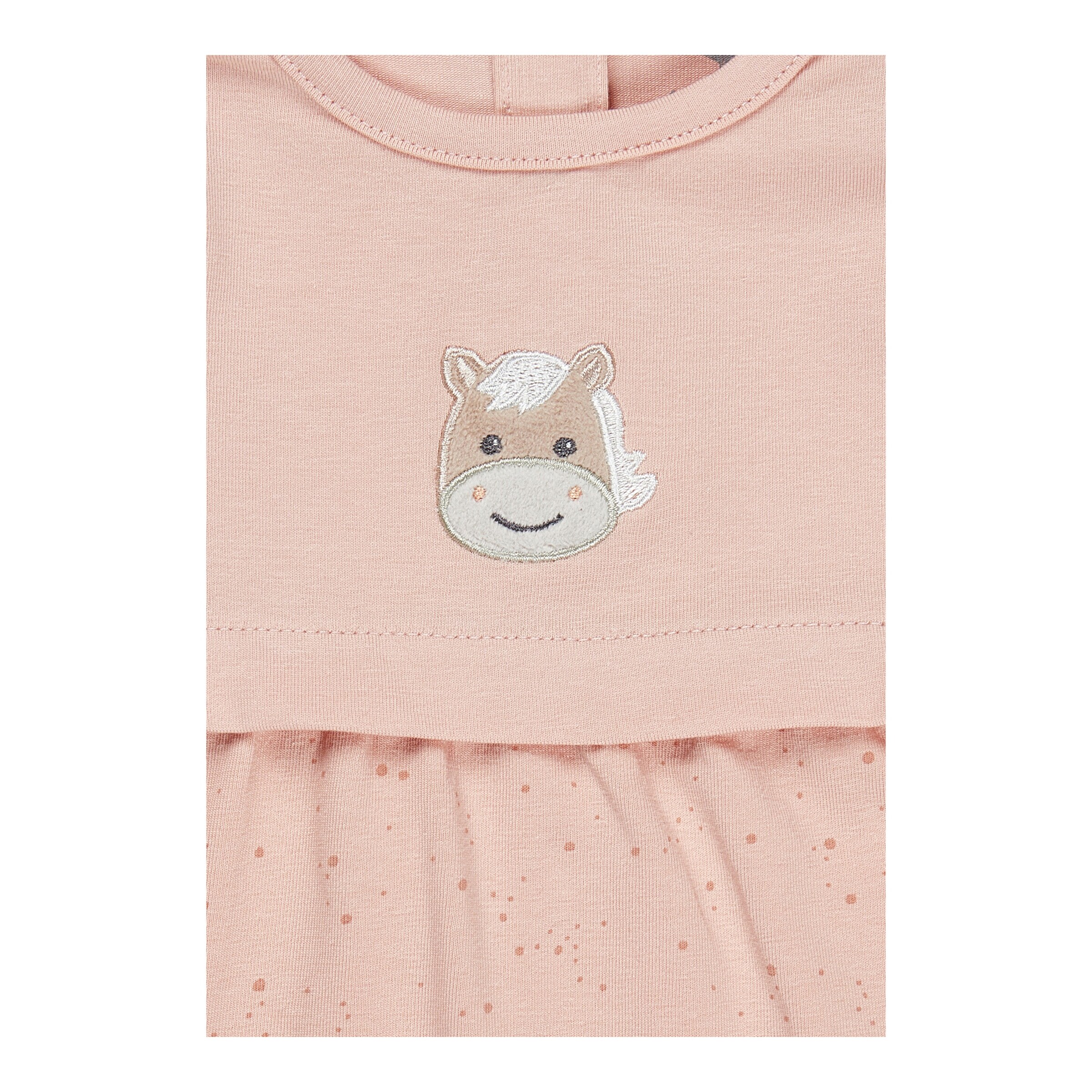 Sterntaler Kleid langarm Punkte apricot