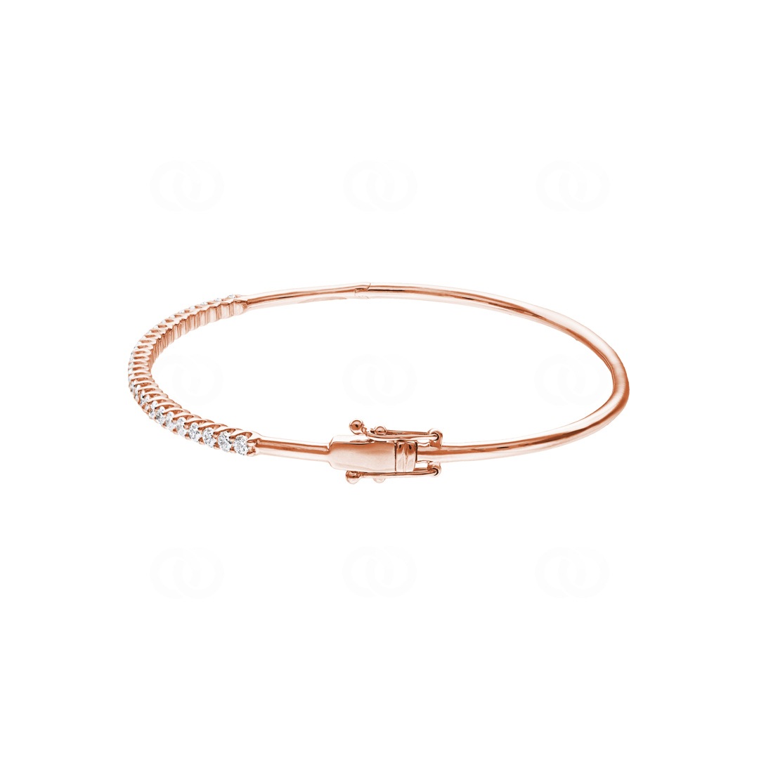 1.02 Karat Diamantarmreif oval 750/18 K Roségold