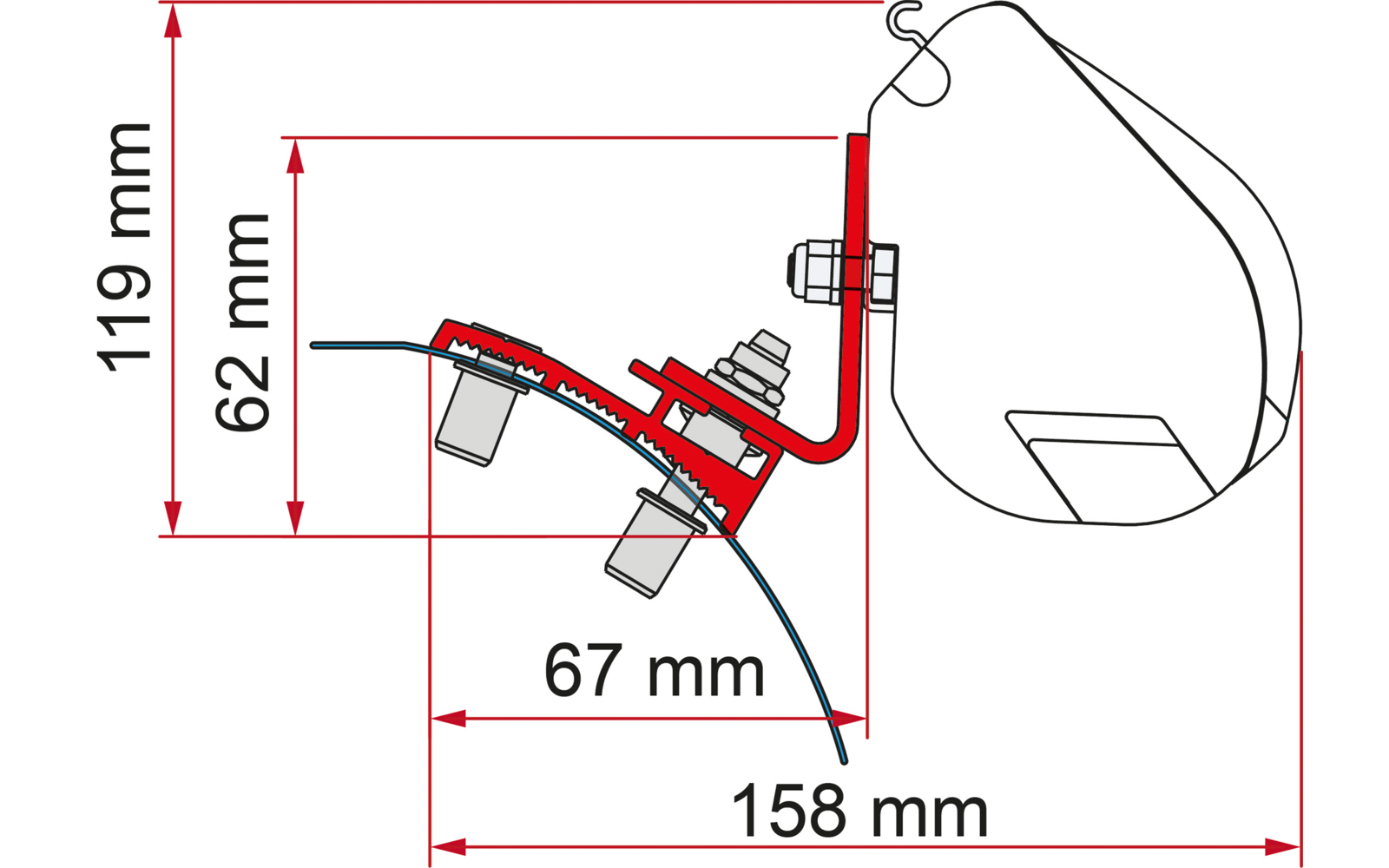 Fiamma Kit PSA Markisenadapter für Fiamma F35