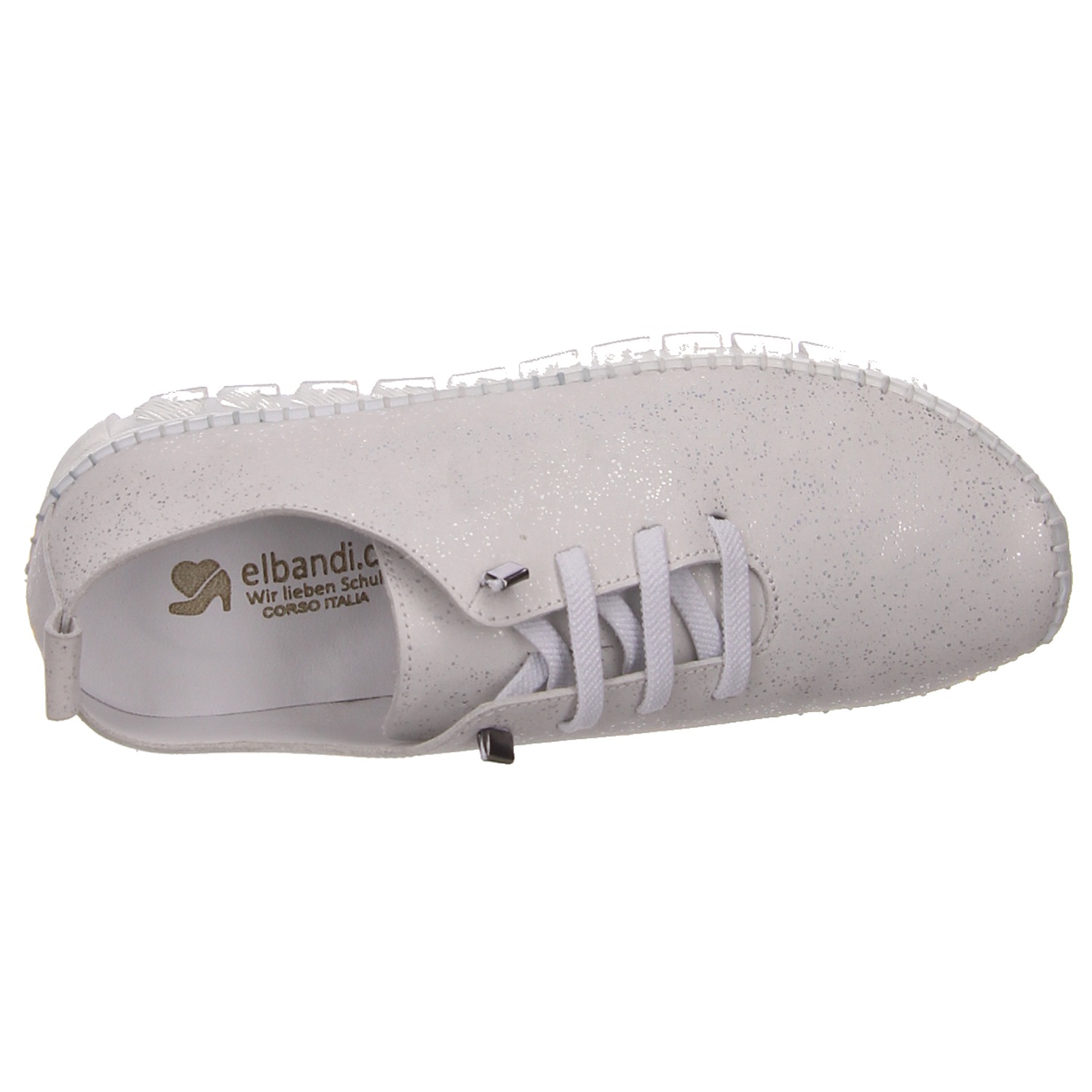 elbandi Halbschuh weiß weiss/weiss kombi