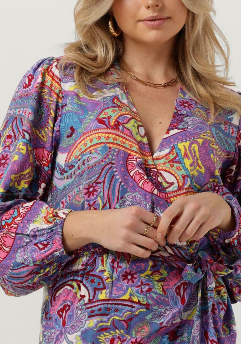 ALIX THE LABEL multi alix the label mini jurk paisley wrap dress